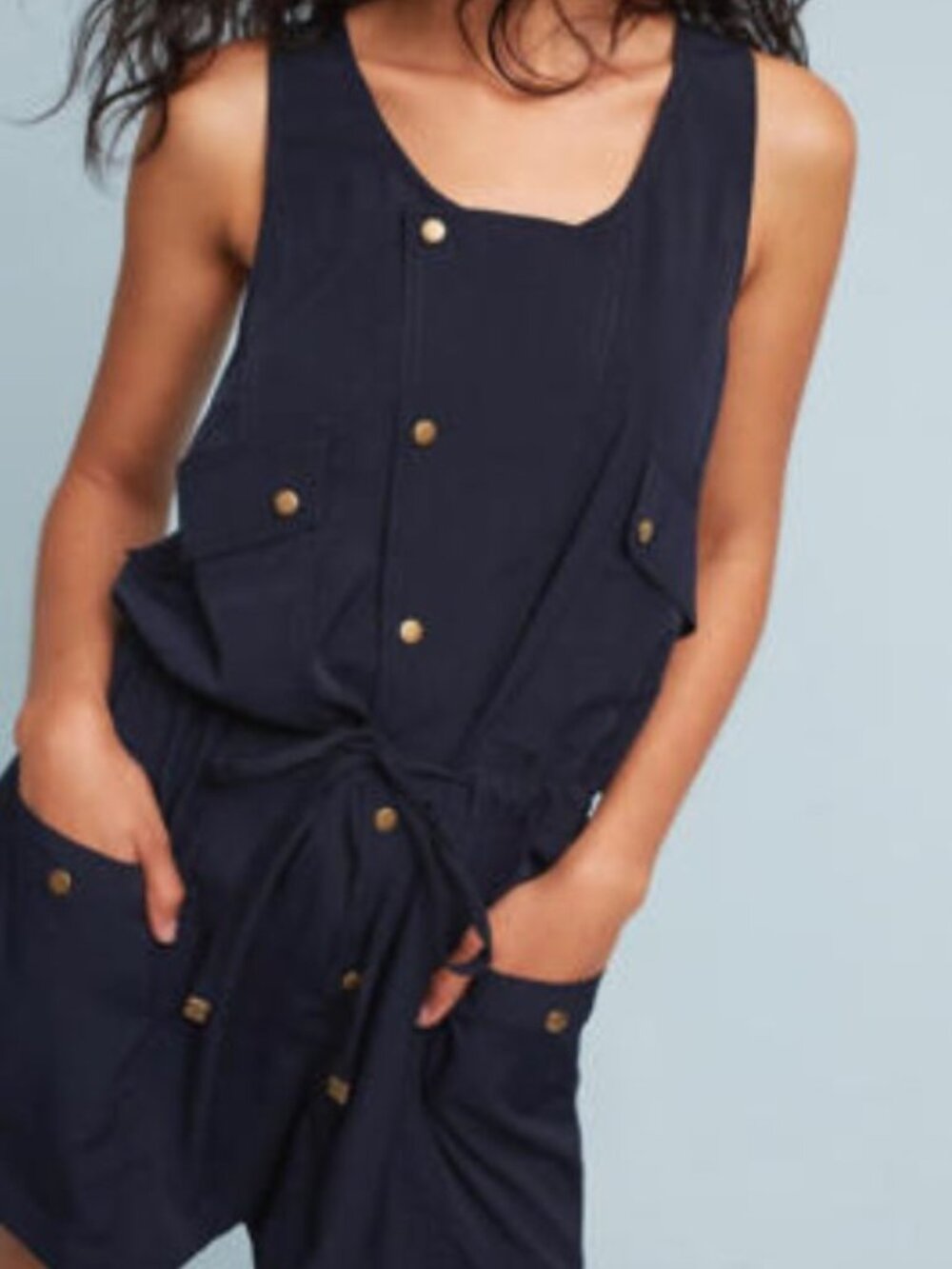 Anthropologie Elevenses Utility Romper